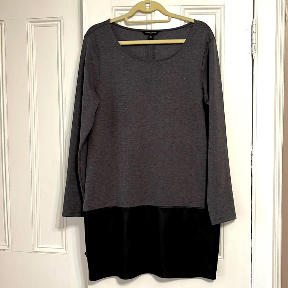 Banana republic dress with pleather at the bottom